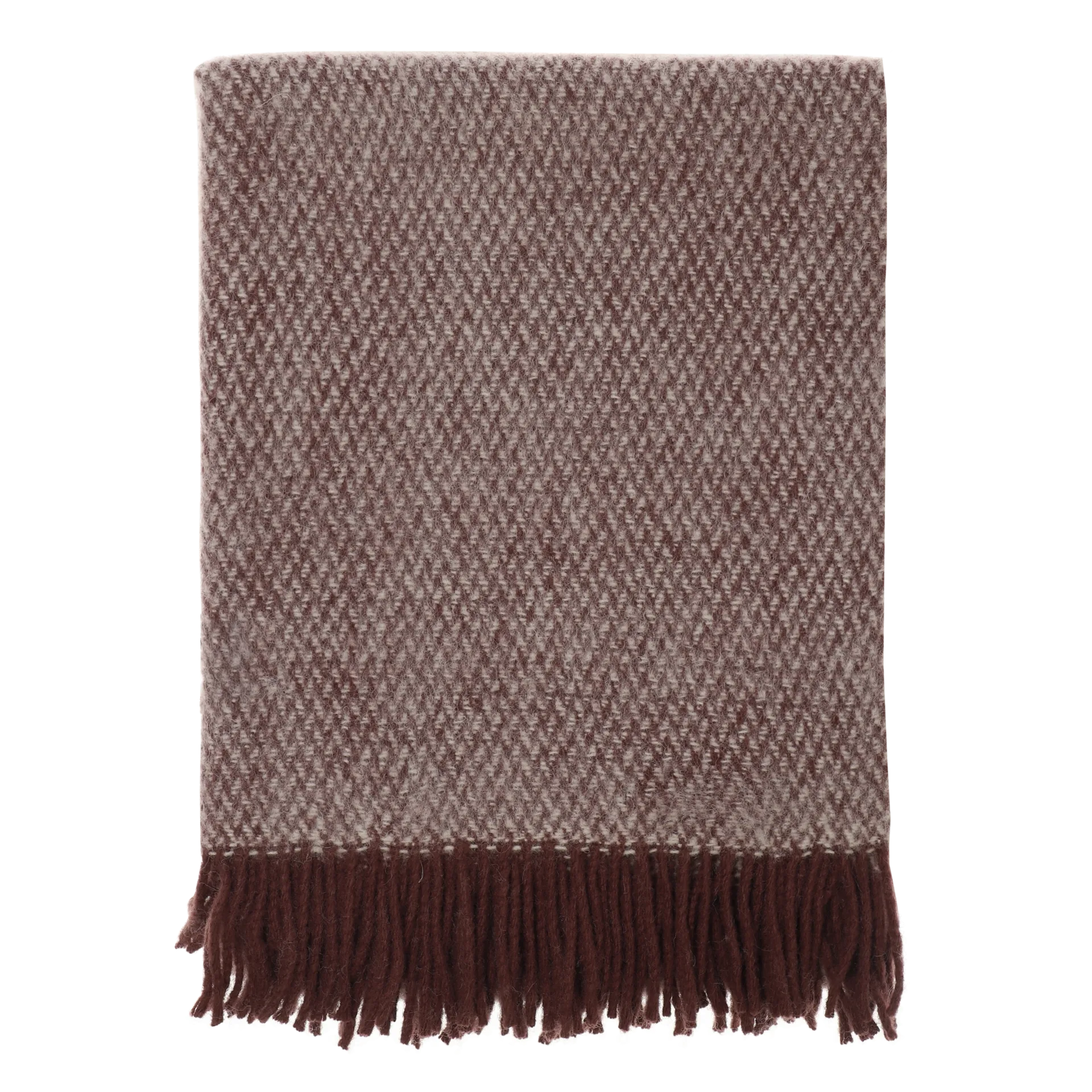 Scandi Living Plaid en laine Sandstone cm Bourgogne